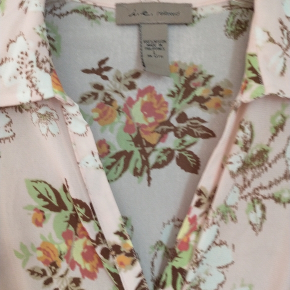 Women's i.e.relaxed sheer floral blouse Size Large - Picture 5 of 8
